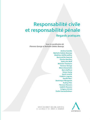 cover image of Responsabilité civile et responsabilité pénale